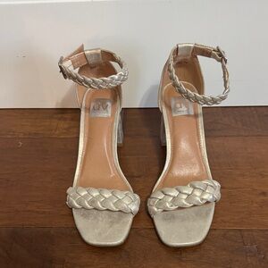 DV by Dolce Vita Women's Metallic Braided Heels